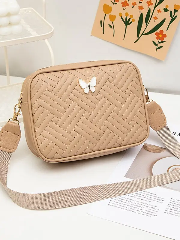 Quilted Embroidered Crossbody Bag for Women - Image 8