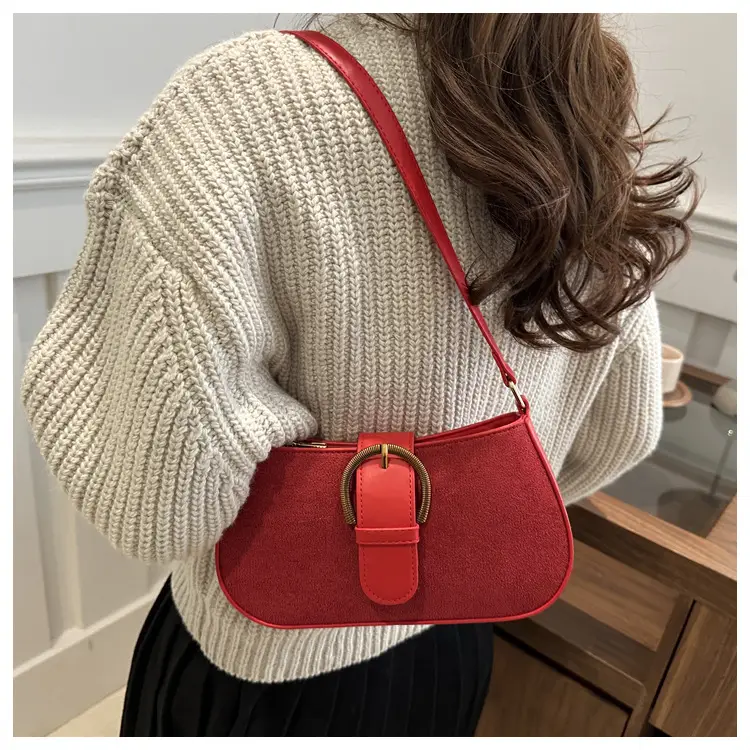 Frosted Crossbody Bag Brown 2025 Summer — feature 16