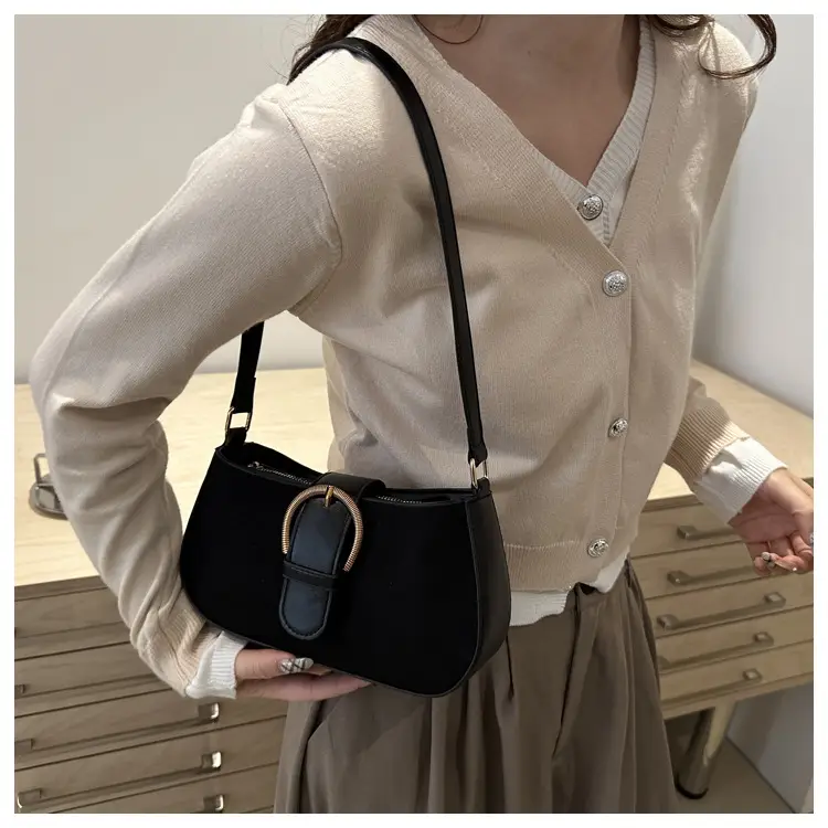 Frosted Crossbody Bag Brown 2025 Summer — feature 17