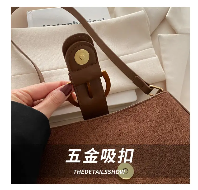 Frosted Crossbody Bag Brown 2025 Summer — feature 6