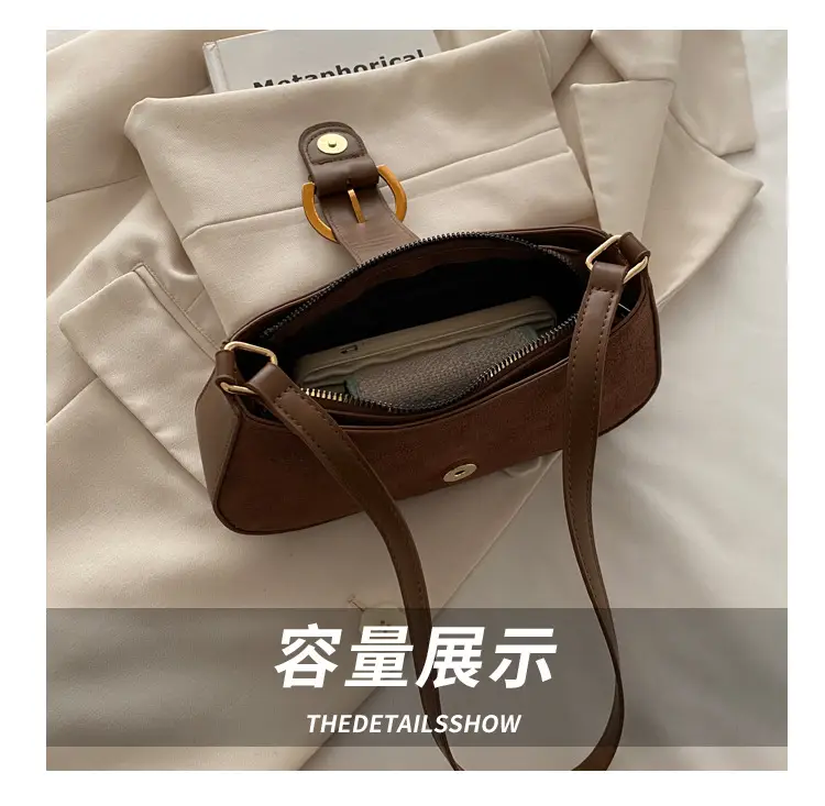 Frosted Crossbody Bag Brown 2025 Summer — feature 8