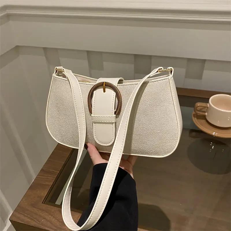Frosted Crossbody Bag Brown 2025 Summer - Image 2