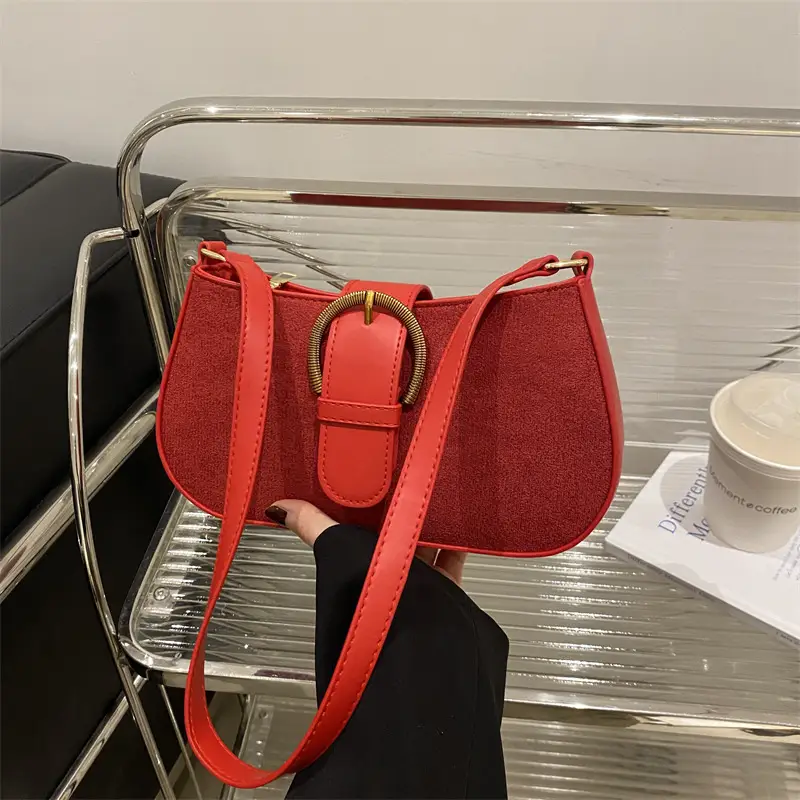 Frosted Crossbody Bag Brown 2025 Summer - Image 4