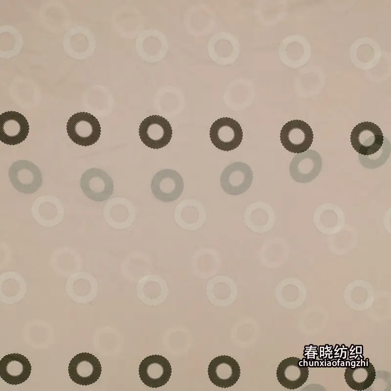 2025 Pearl Chiffon Circle Print Scarf - Image 2