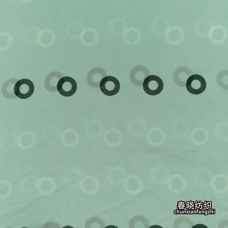 2025 Pearl Chiffon Circle Print Scarf - Image 3