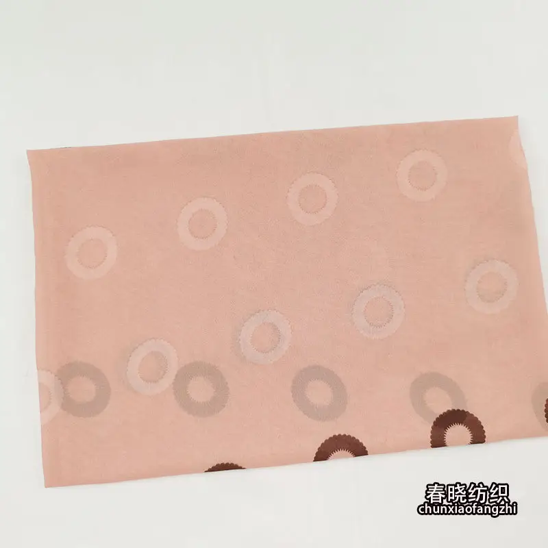 2025 Pearl Chiffon Circle Print Scarf - Image 7