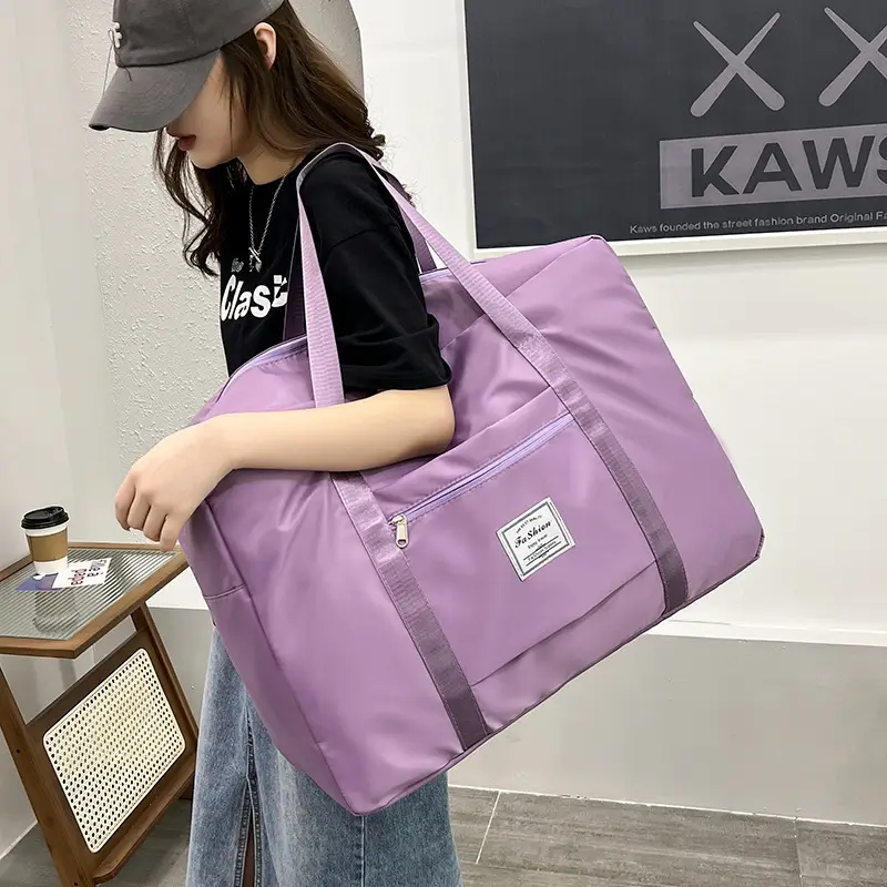 Large Capacity Travel Bag Pink Shoulder Bag - Image 8
