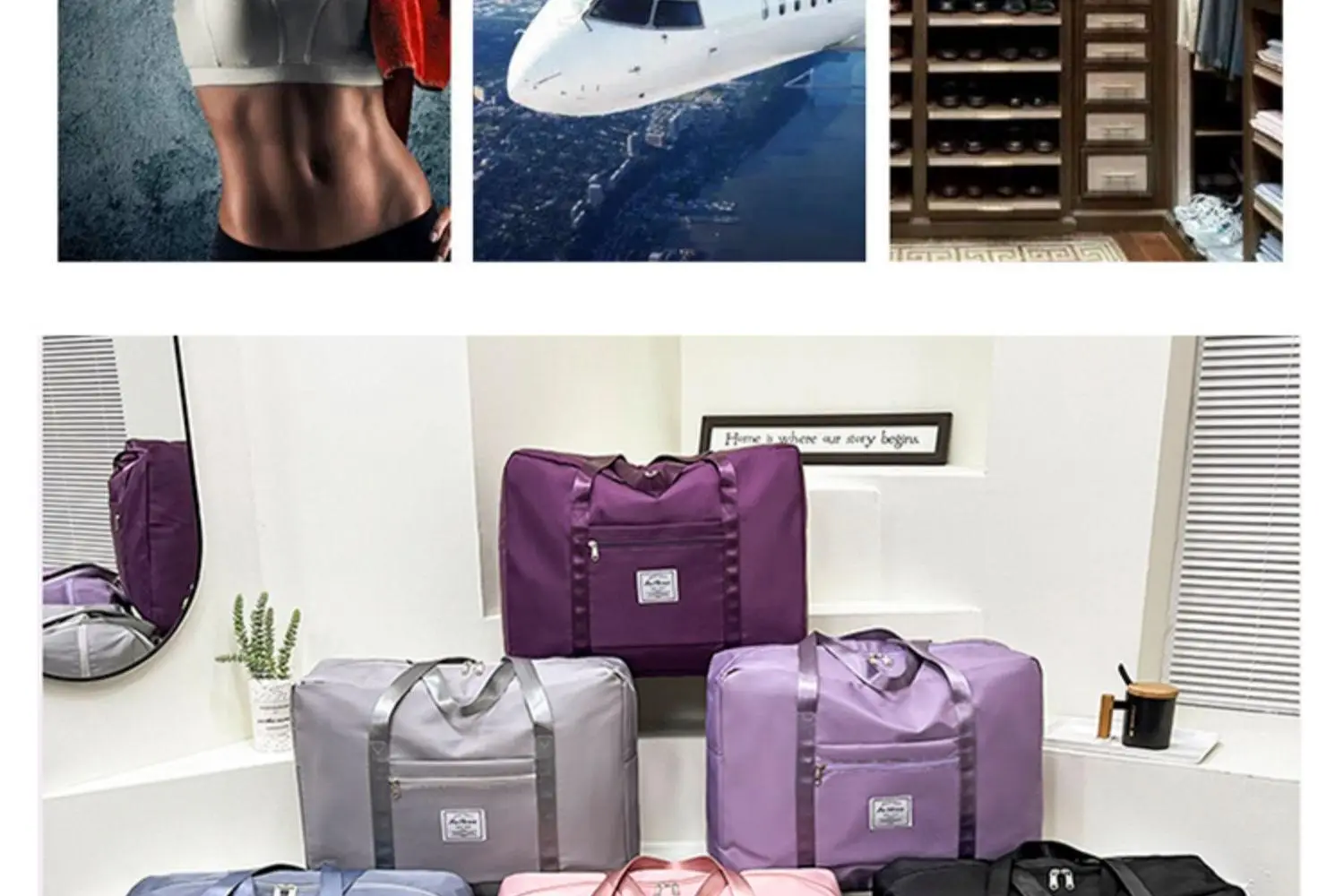 Large Capacity Travel Bag Pink Shoulder Bag — feature 12