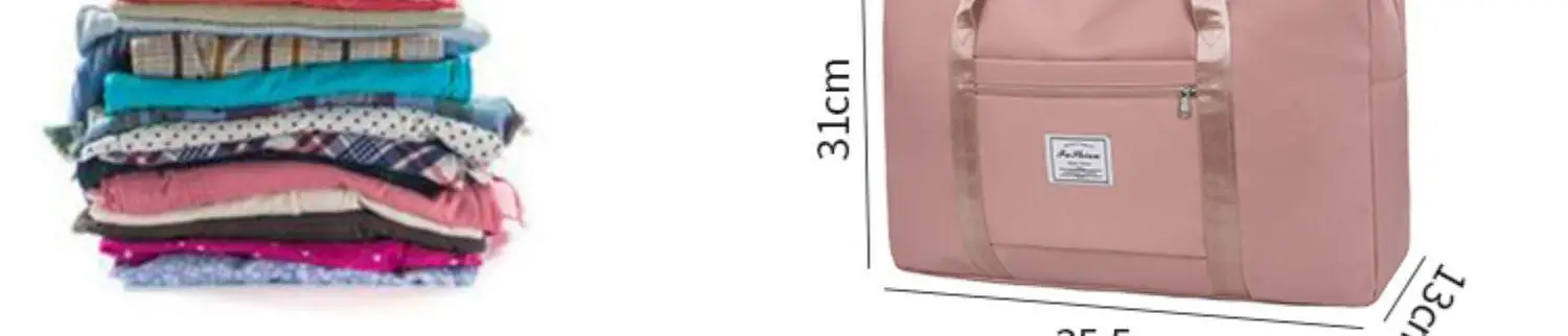 Large Capacity Travel Bag Pink Shoulder Bag — feature 8