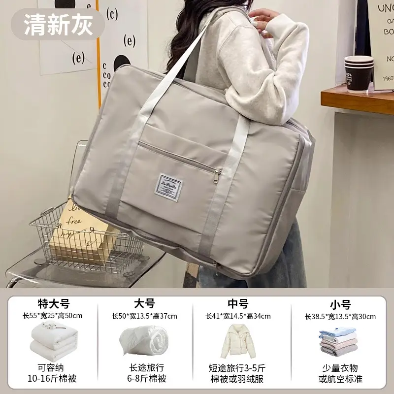 Large Capacity Travel Bag Pink Shoulder Bag - Image 5