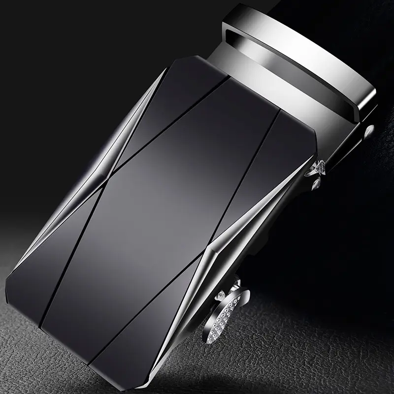 Men's Pure Cowhide Belt with Automatic Buckle & Zinc Alloy - Image 2