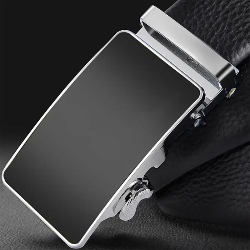 Men's Pure Cowhide Belt with Automatic Buckle & Zinc Alloy - Image 6