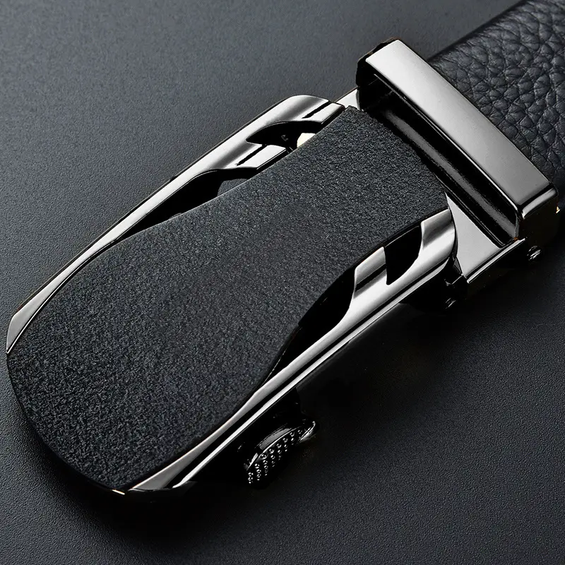 Men's Pure Cowhide Belt with Automatic Buckle & Zinc Alloy - Image 8