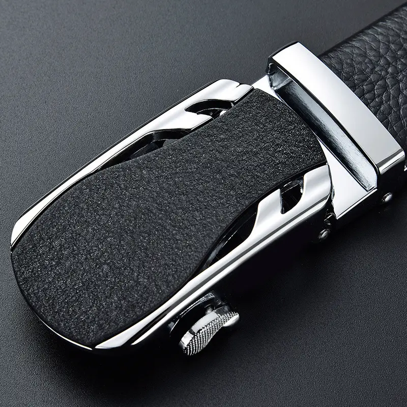 Men's Pure Cowhide Belt with Automatic Buckle & Zinc Alloy - Image 9