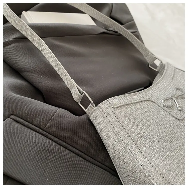 Silver Textured Shoulder Bag for Women — feature 11