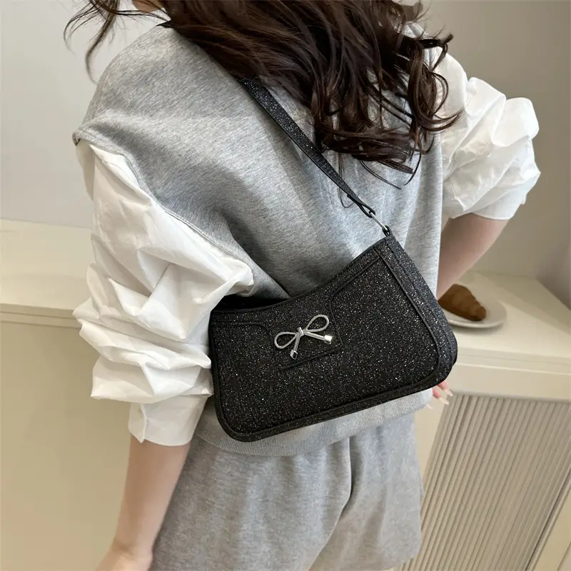 Silver Textured Shoulder Bag for Women — feature 28