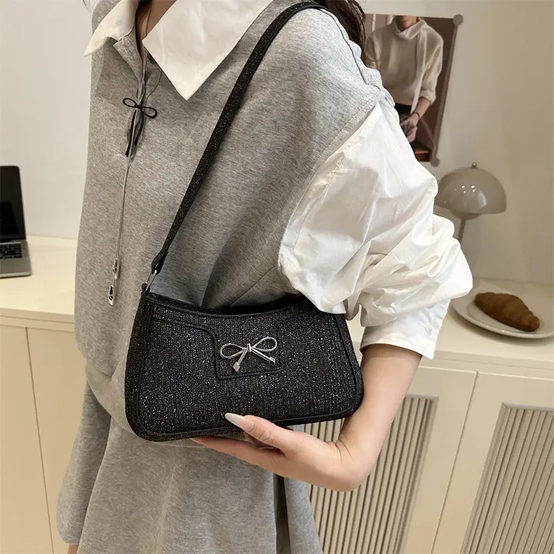 Silver Textured Shoulder Bag for Women — feature 29