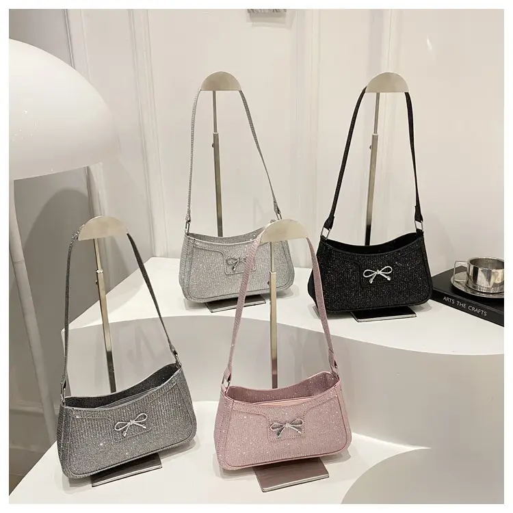 Silver Textured Shoulder Bag for Women — feature 4