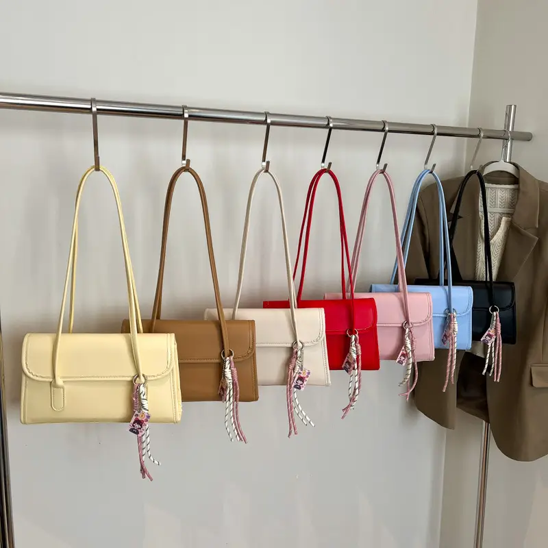 Women's Yellow High-Looking Shoulder Bag with Lash - Image 16
