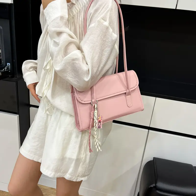 Women's Yellow High-Looking Shoulder Bag with Lash - Image 17