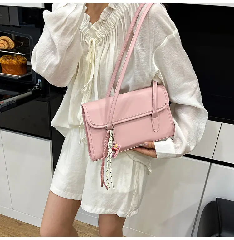 Women's Yellow High-Looking Shoulder Bag with Lash — feature 20