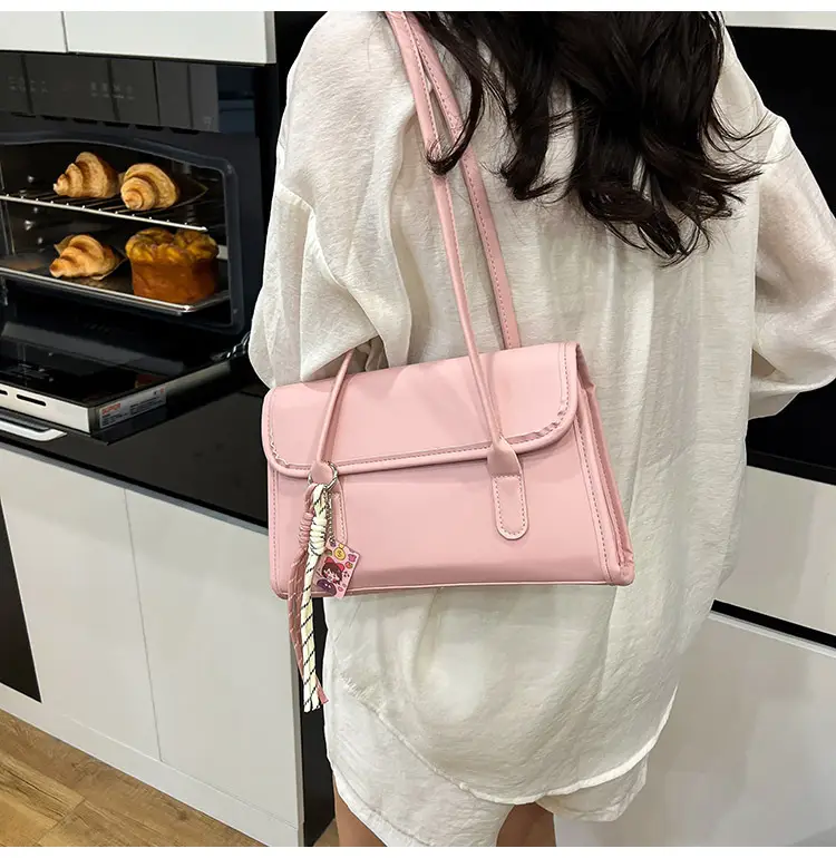 Women's Yellow High-Looking Shoulder Bag with Lash — feature 21
