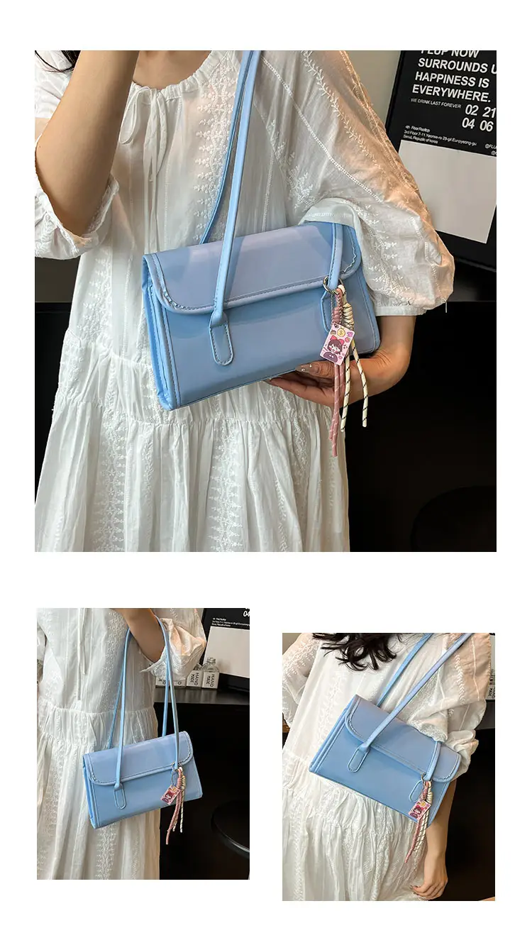 Women's Yellow High-Looking Shoulder Bag with Lash — feature 24