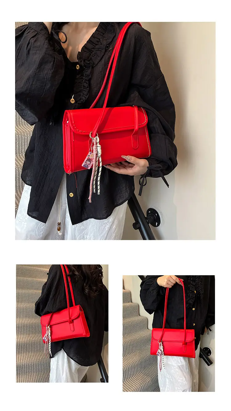 Women's Yellow High-Looking Shoulder Bag with Lash — feature 25