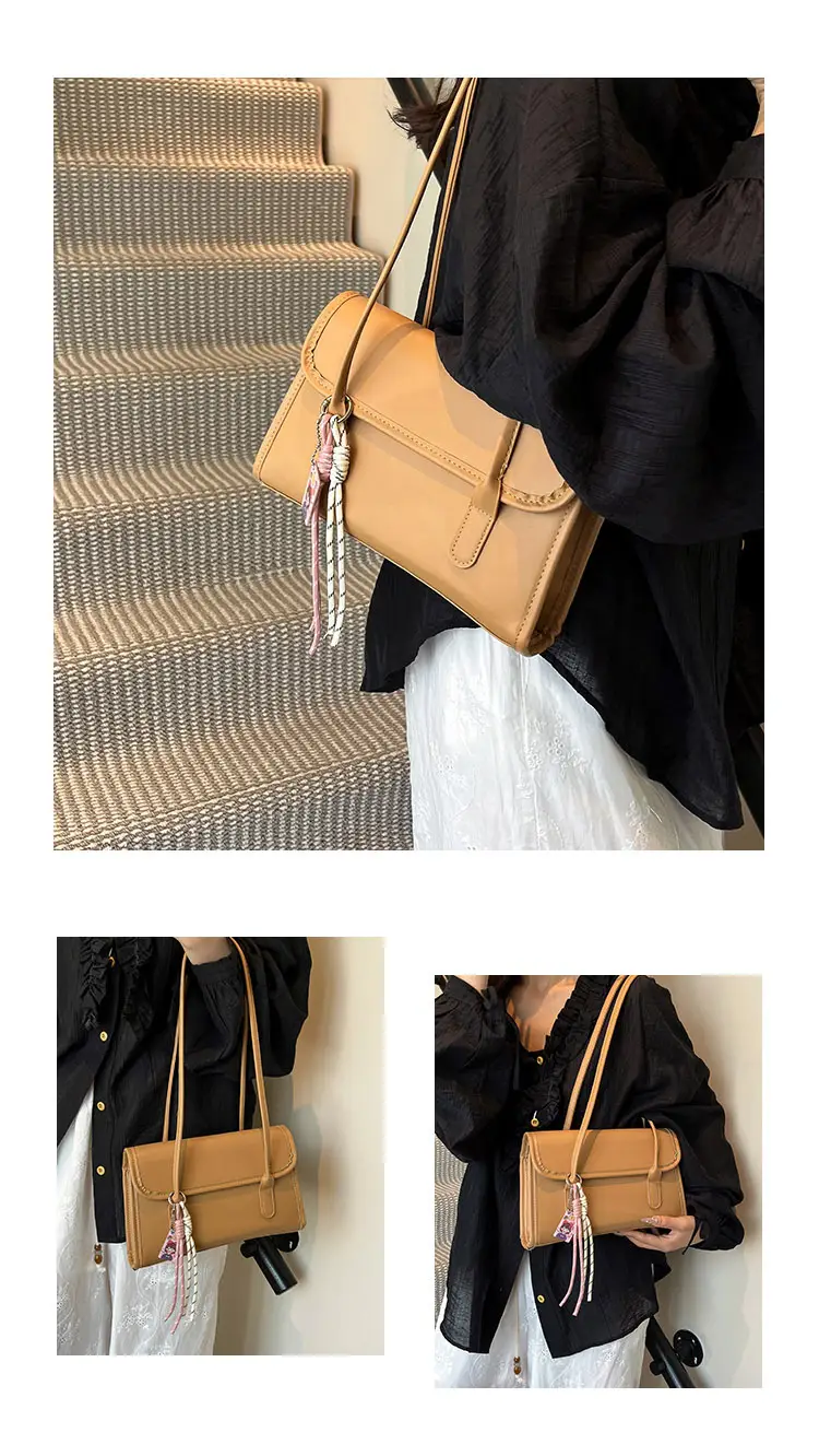 Women's Yellow High-Looking Shoulder Bag with Lash — feature 27