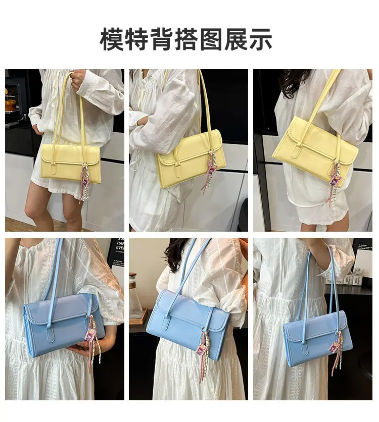 Women's Yellow High-Looking Shoulder Bag with Lash — feature 3