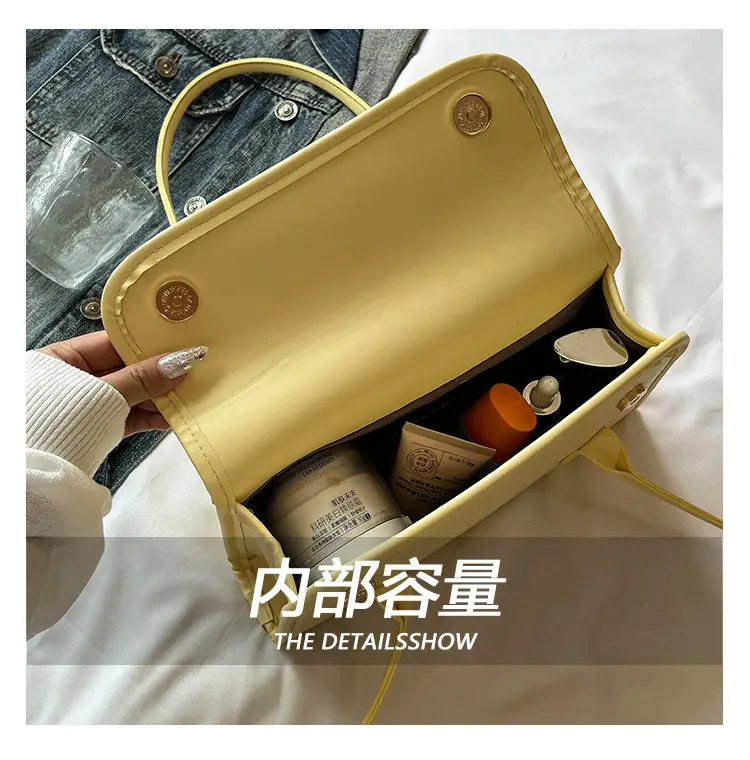 Women's Yellow High-Looking Shoulder Bag with Lash — feature 4