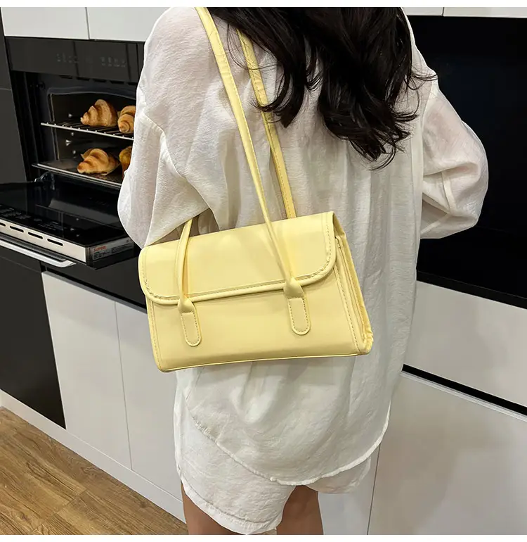 Women's Yellow High-Looking Shoulder Bag with Lash — feature 9