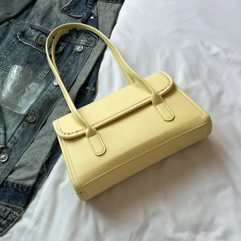 Women's Yellow High-Looking Shoulder Bag with Lash - Image 11