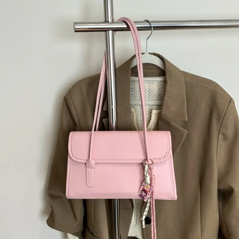 Women's Yellow High-Looking Shoulder Bag with Lash - Image 5
