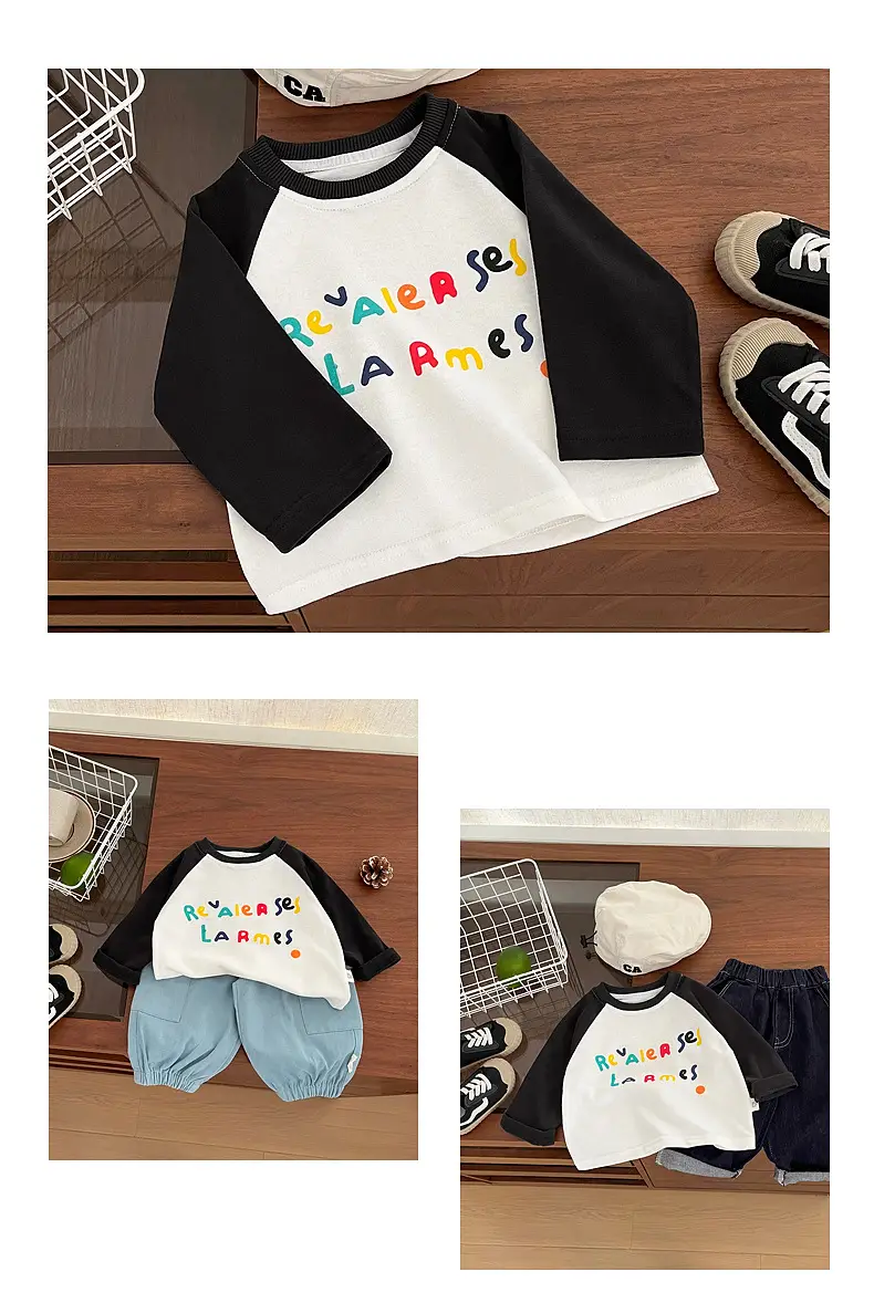 Boys Cotton Raglan T-Shirt with Colorful Print & Shorts Set — feature 6