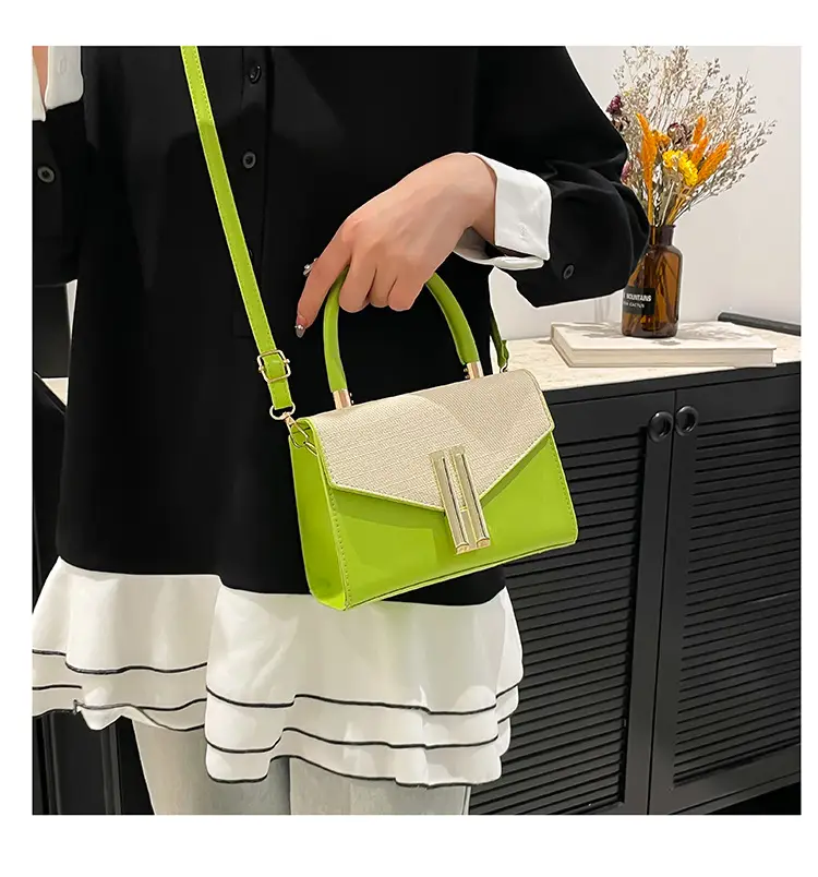 Green Textured Women's Shoulder Bag 2024 New Style — feature 14