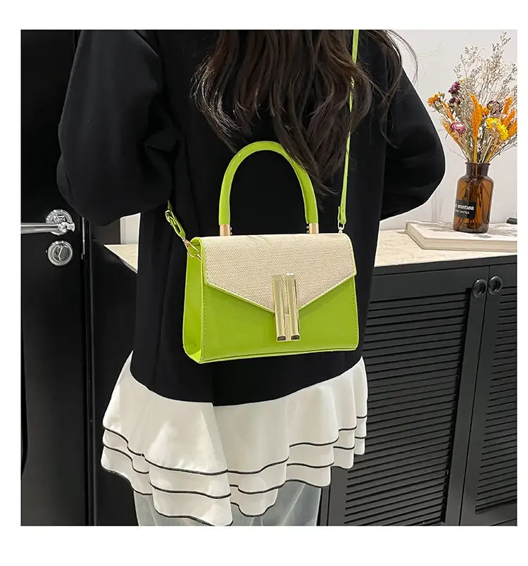 Green Textured Women's Shoulder Bag 2024 New Style — feature 15