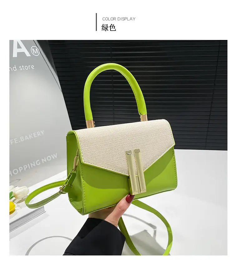 Green Textured Women's Shoulder Bag 2024 New Style — feature 29