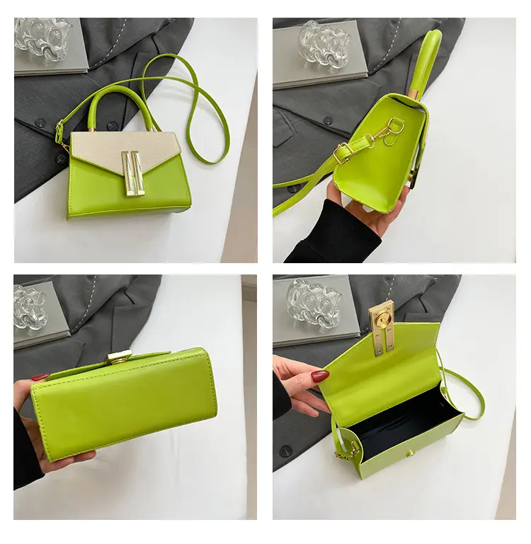 Green Textured Women's Shoulder Bag 2024 New Style — feature 9
