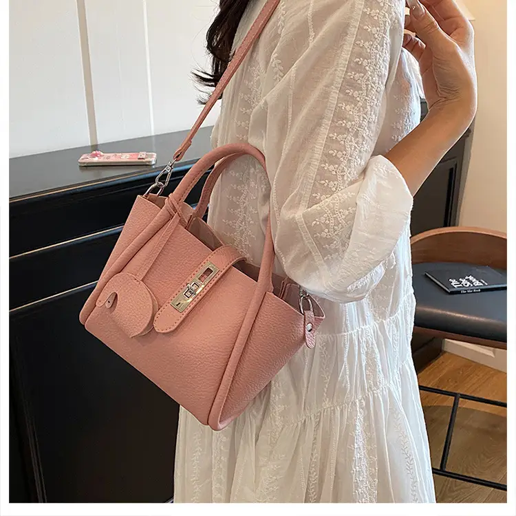 Vintage Bucket Bag for Women Cream Leather Shoulder Crossbody — feature 12