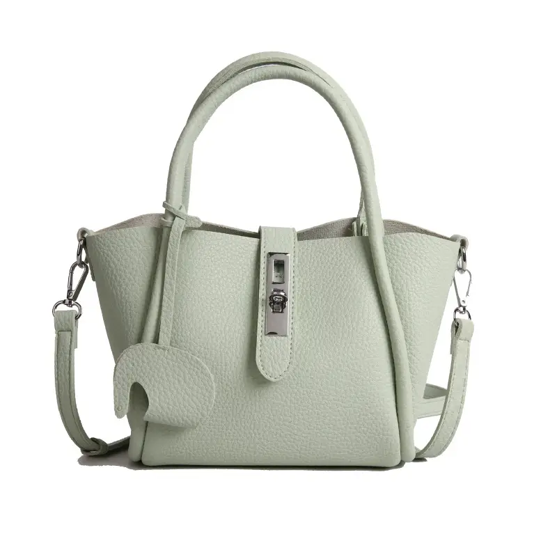 Vintage Bucket Bag for Women Cream Leather Shoulder Crossbody - Image 5