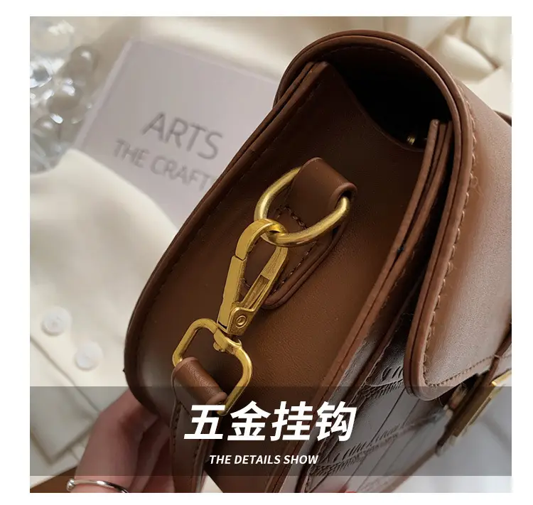 Women's Saddle Bag Brown Leather 2025 Spring Summer — feature 3