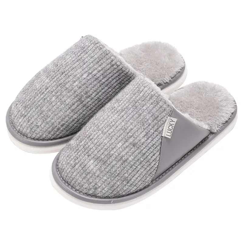 Cotton Slippers for Men Winter Indoor Home Warm 2025 New Home Use Plus Plush Slippers Winter Men's Style - Image 18