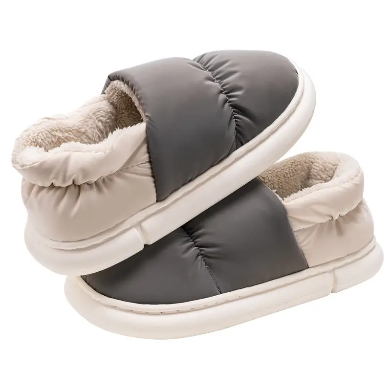 Men's Winter Warm Waterproof Slippers with Anti-Bacterial Design