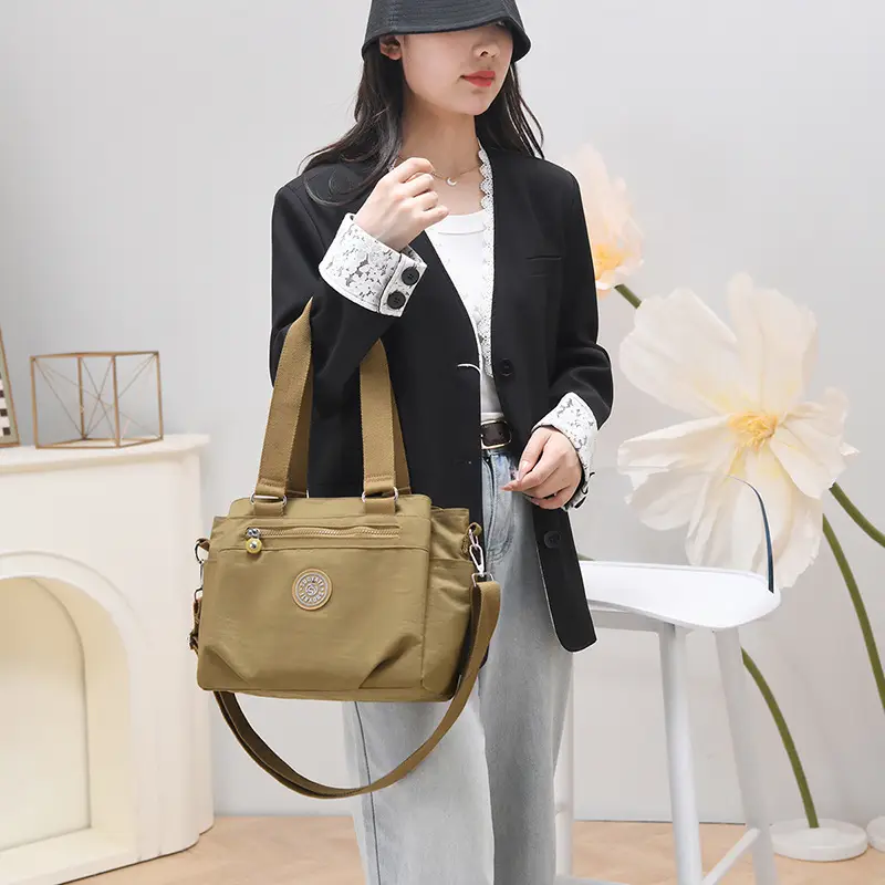2026 Women's Maroon Oxford Shoulder Bag Large Capacity Washable - Image 10