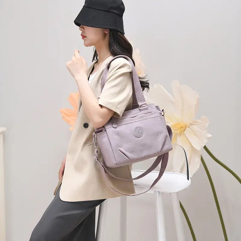 2026 Women's Maroon Oxford Shoulder Bag Large Capacity Washable - Image 11