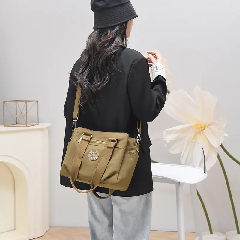 2026 Women's Maroon Oxford Shoulder Bag Large Capacity Washable - Image 13