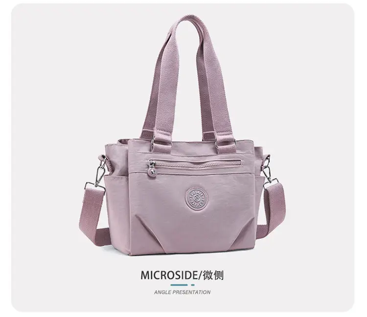 2026 Women's Maroon Oxford Shoulder Bag Large Capacity Washable — feature 15