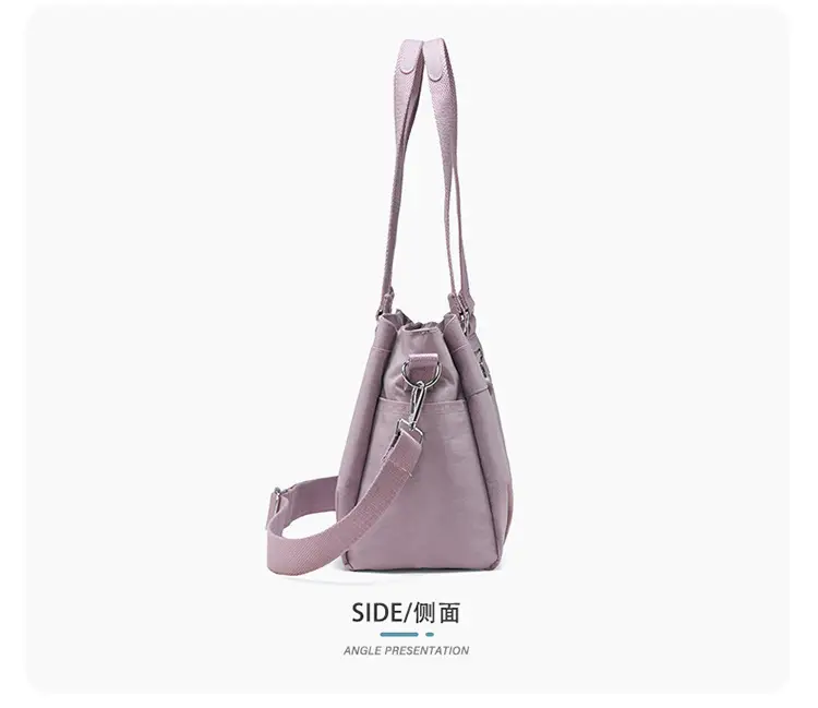 2026 Women's Maroon Oxford Shoulder Bag Large Capacity Washable — feature 16