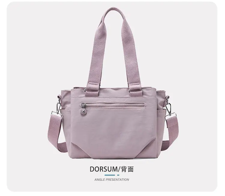 2026 Women's Maroon Oxford Shoulder Bag Large Capacity Washable — feature 17